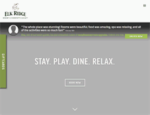 Tablet Screenshot of elkridgeresort.com